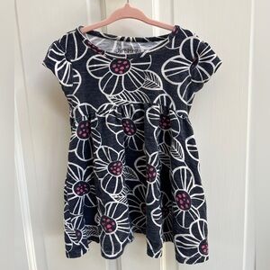 Jumping Beans 2T Blue, White and Pink Floral Girls Short Sleeve Dress